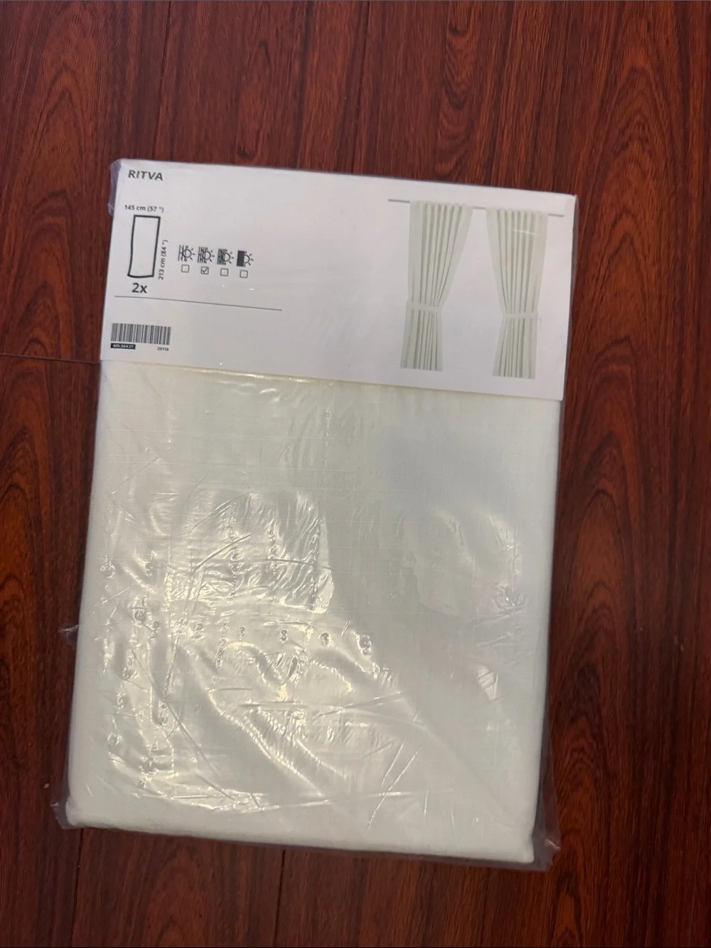 IKEA RITVA White Curtain Panels - 2 Pack